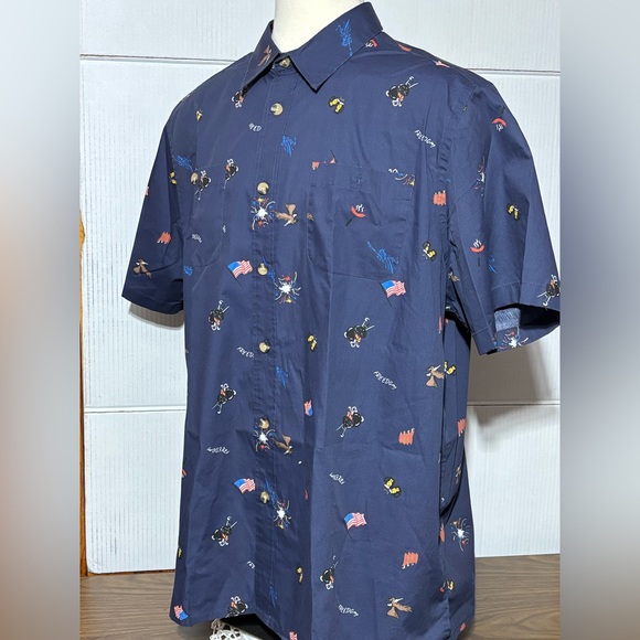 Kingsize 2XL BIG Patriotic button up perfect for the 4th of July 33” L 27” p2p - Picture 1 of 7